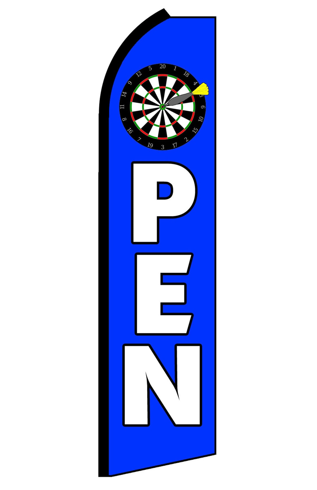 Open feather flag, design AB3