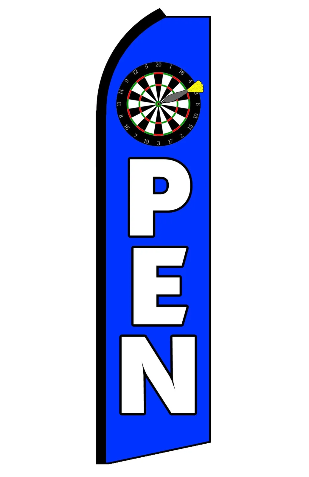 Open feather flag, design AB3