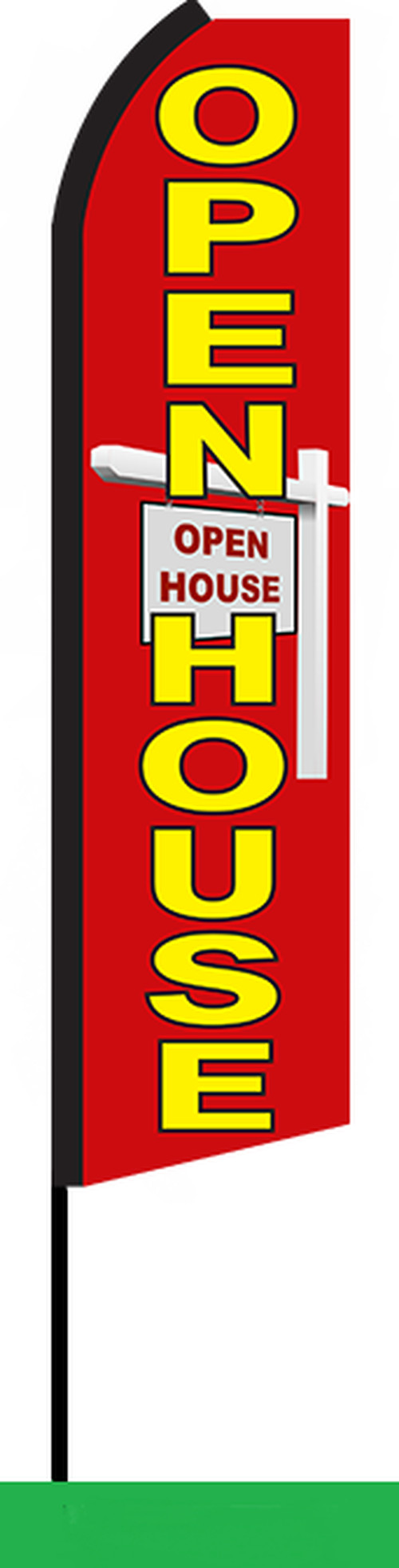 Open House swooper feather flag, design RQ9