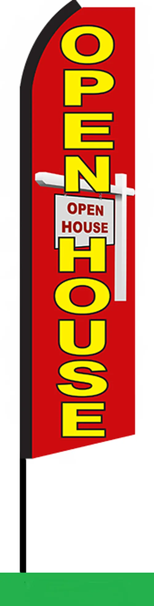 Open House swooper feather flag, design RQ9