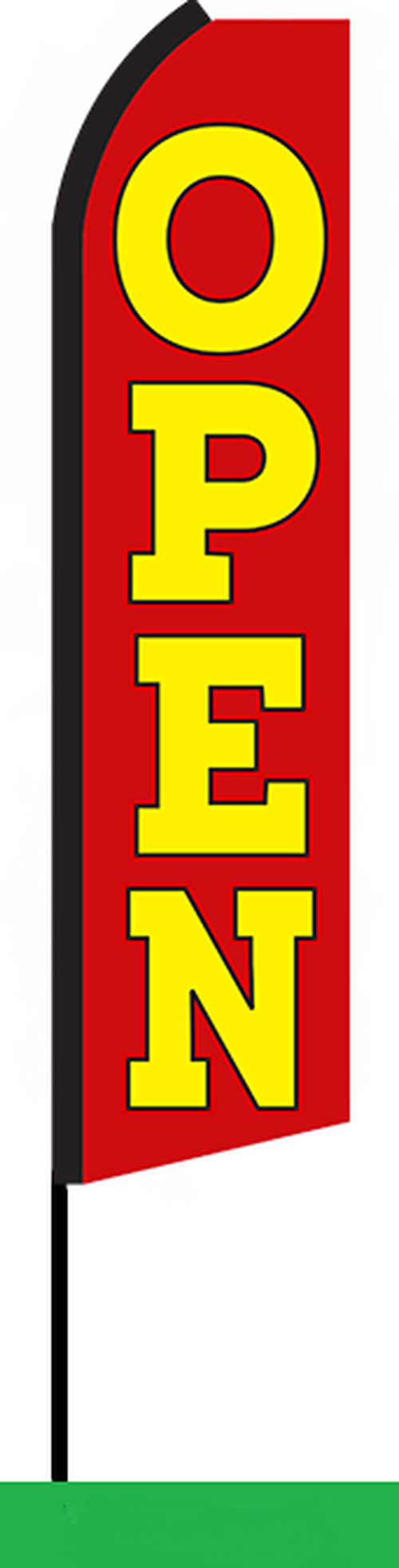 Open feather flag, design RQ4