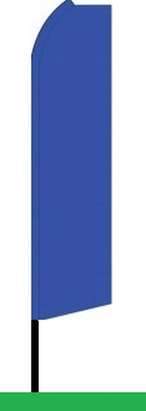 Solid blue swooper feather flag with no printed message, RW1