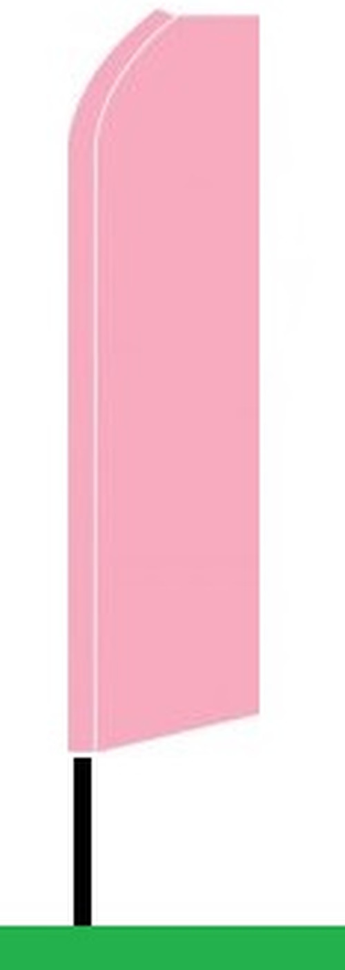 Solid pink swooper feather flag with no printed message, RW5