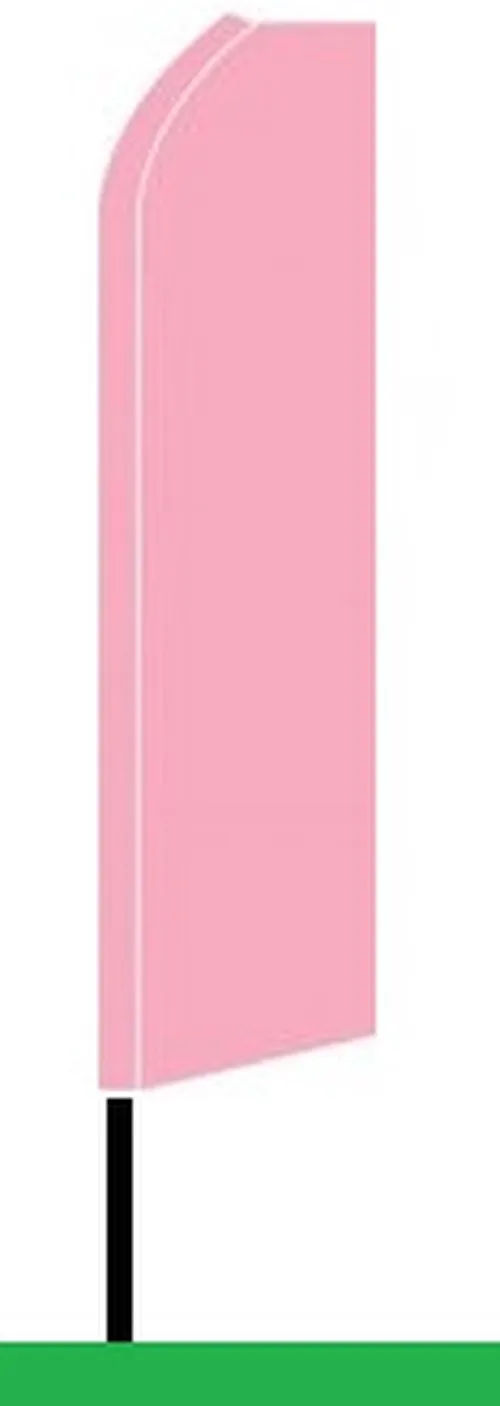 Solid pink swooper feather flag with no printed message, RW5