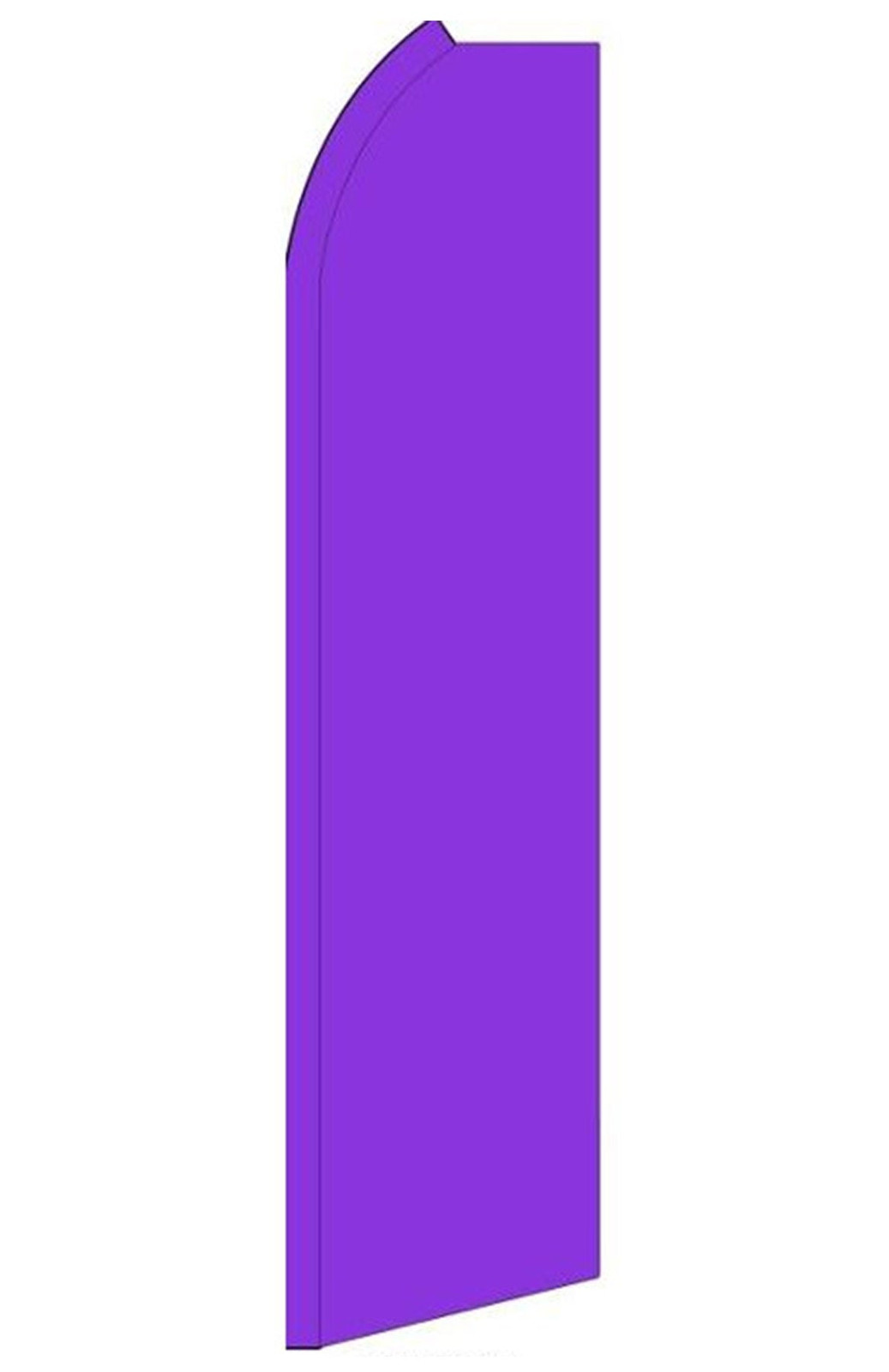 Solid purple swooper feather flag with no printed message, RW9
