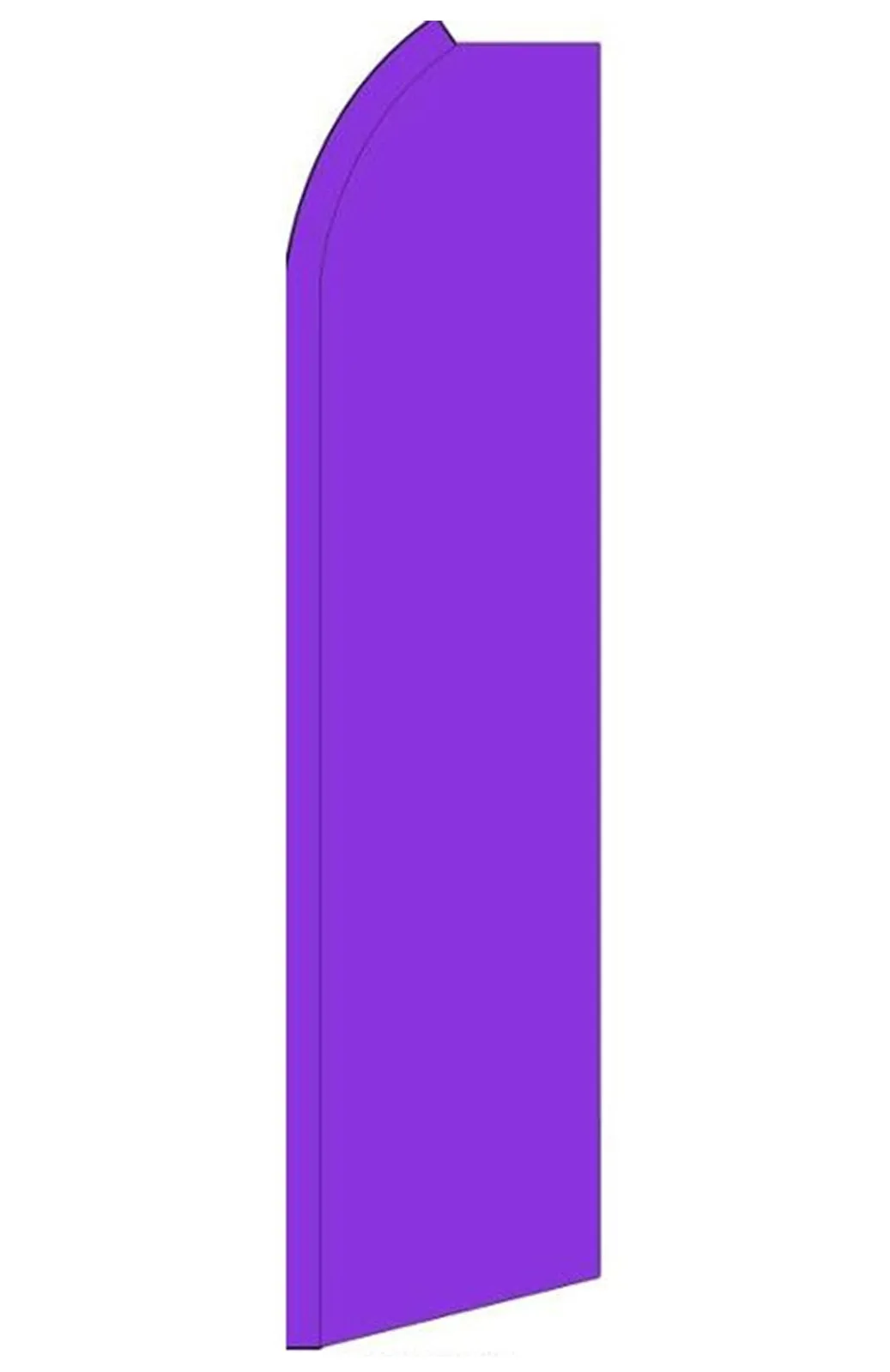 Solid purple swooper feather flag with no printed message, RW9