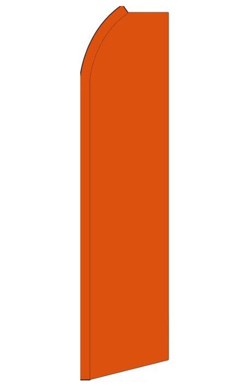 Solid orange swooper feather flag with no printed message, RW8