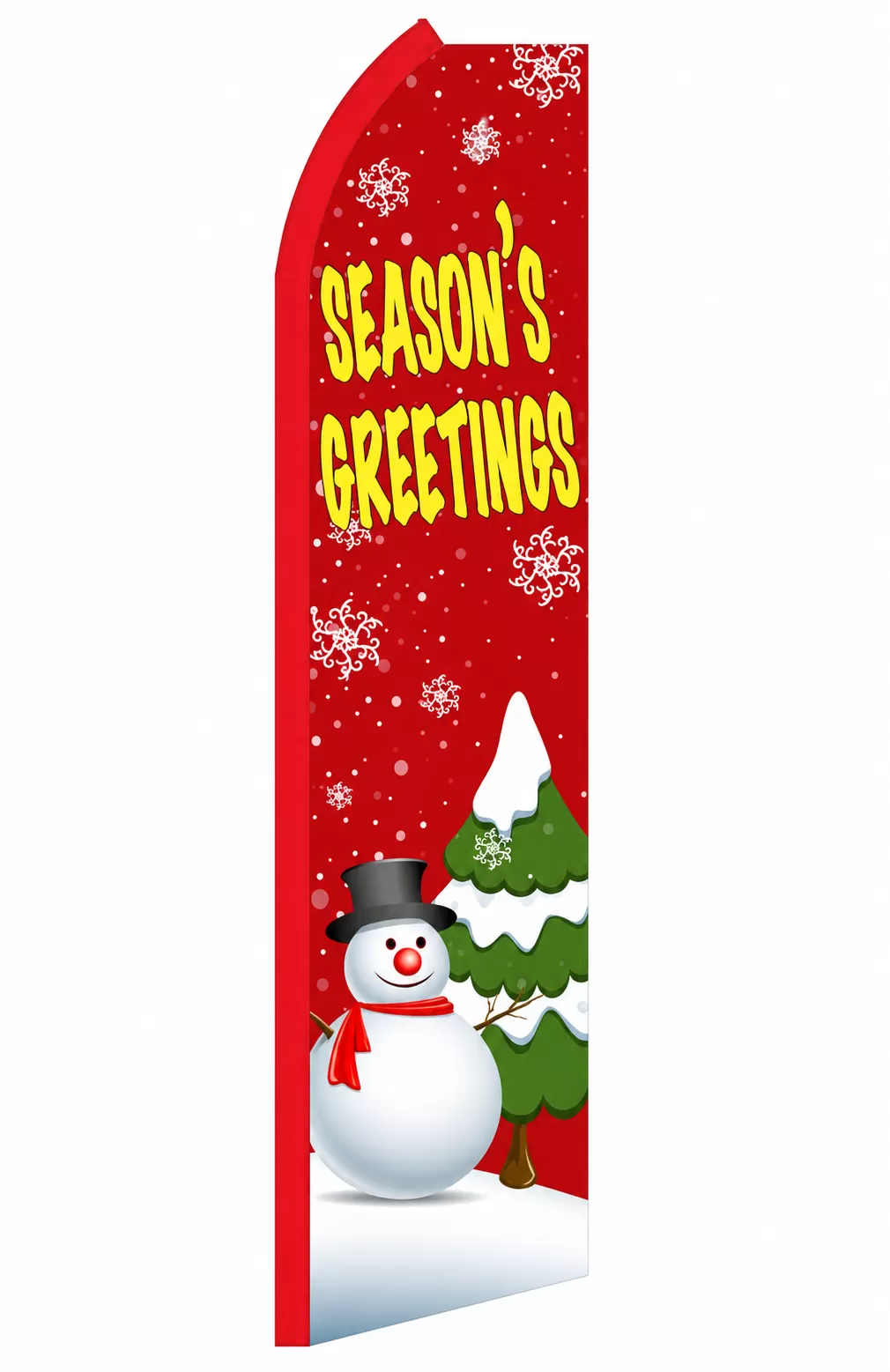 Seasons Greetings feather flag design