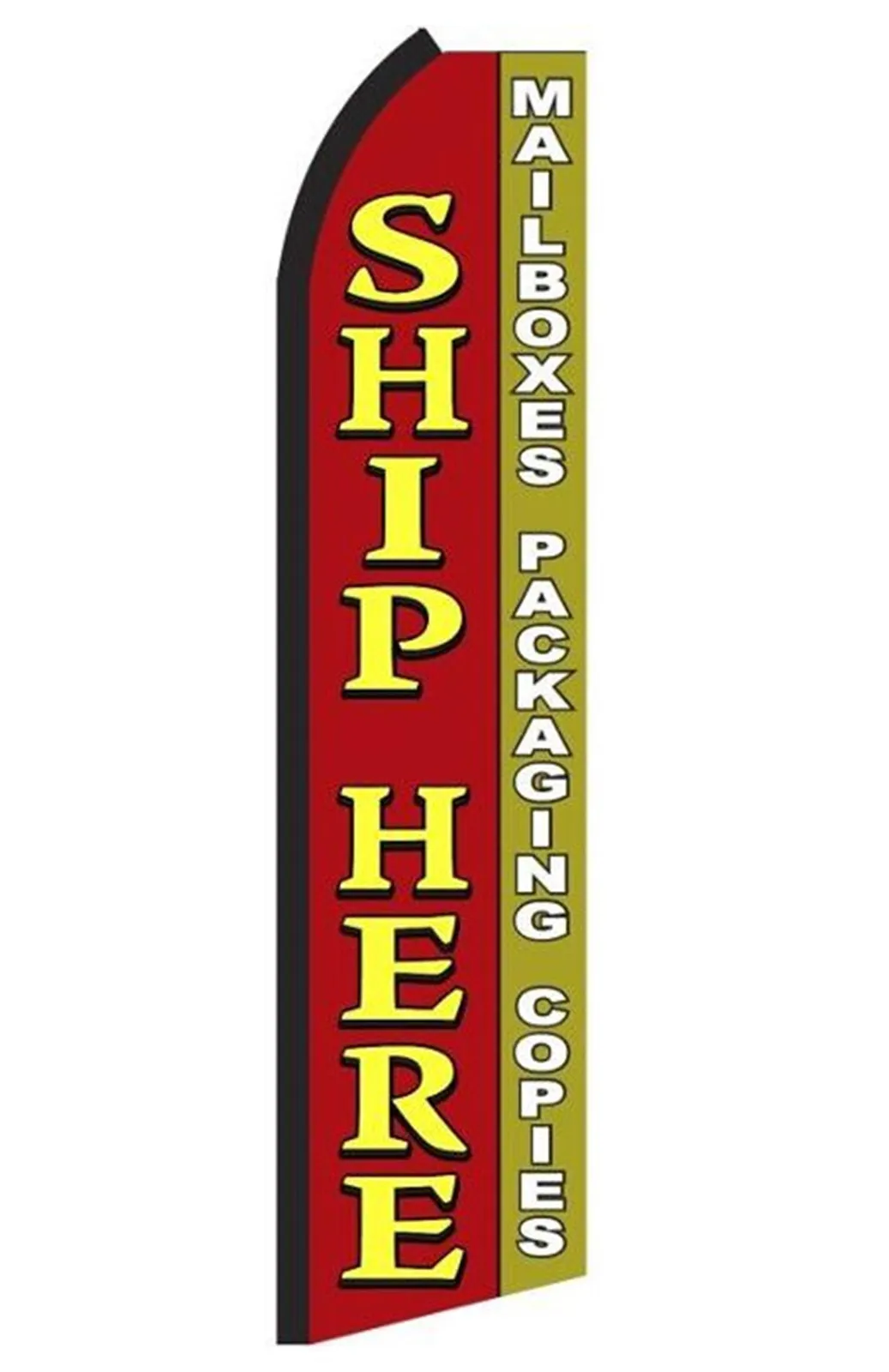 Ship Here swooper feather flag, design SH3