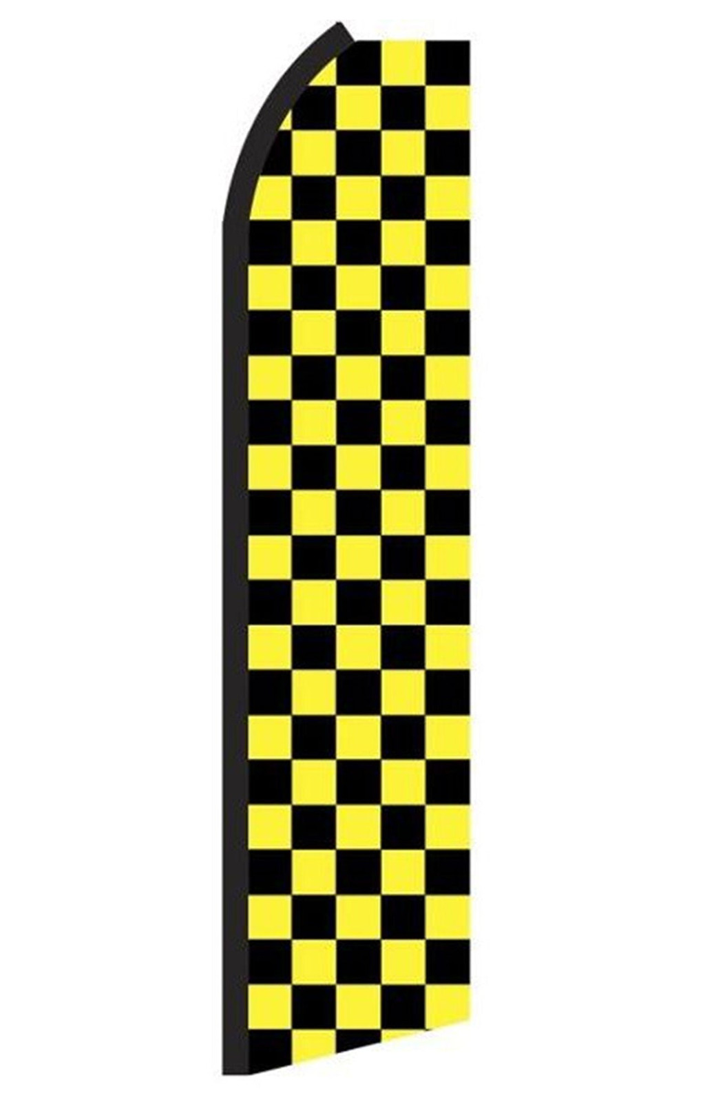 Black & Yellow checkerboard swooper feather flag, RD3