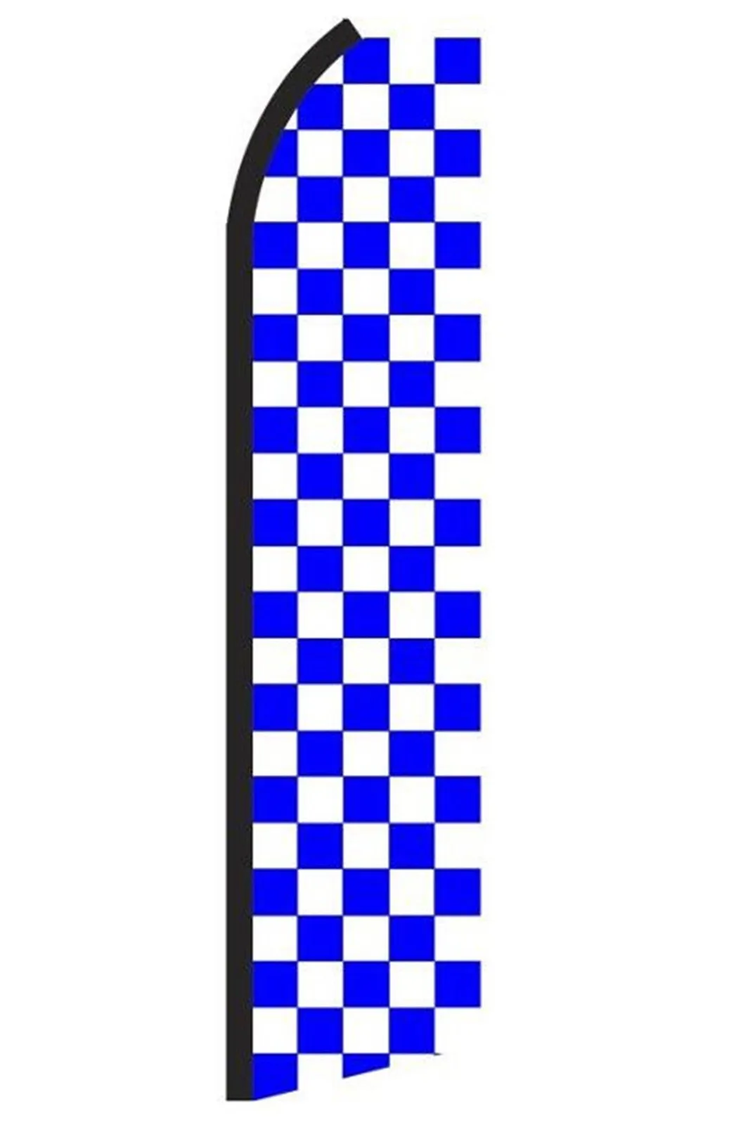 Blue & White checkerboard swooper feather flag, RD4