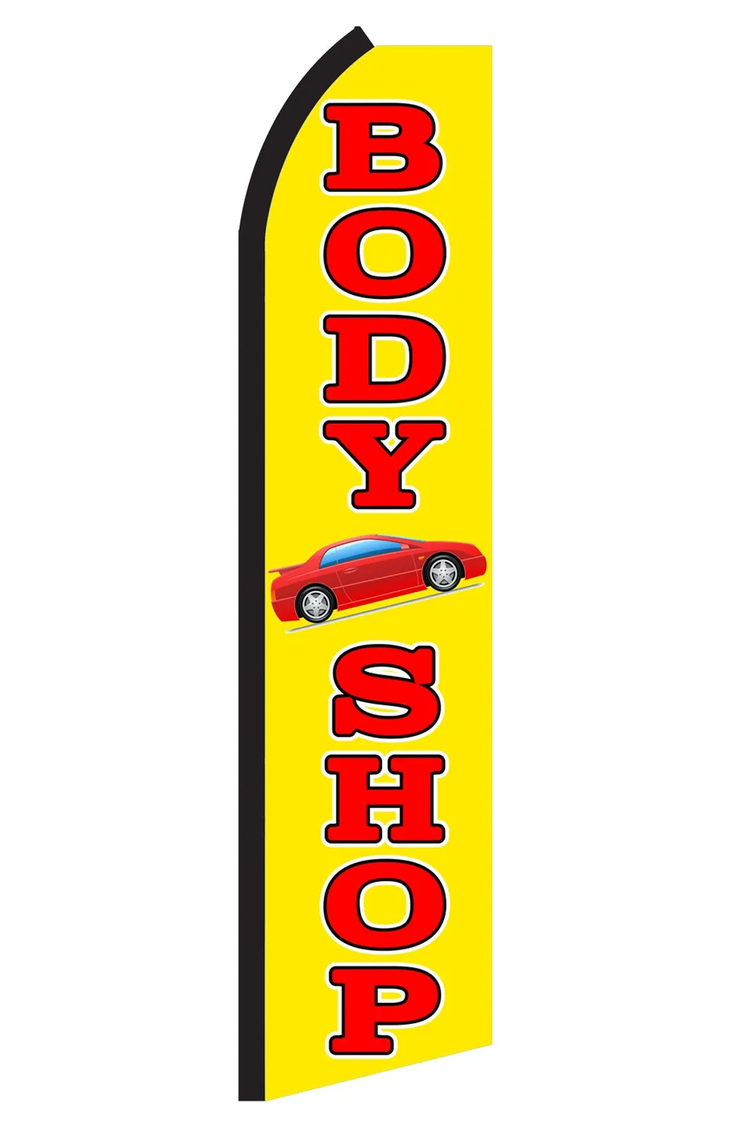 Body Shop vertical swooper feather flag, RD6