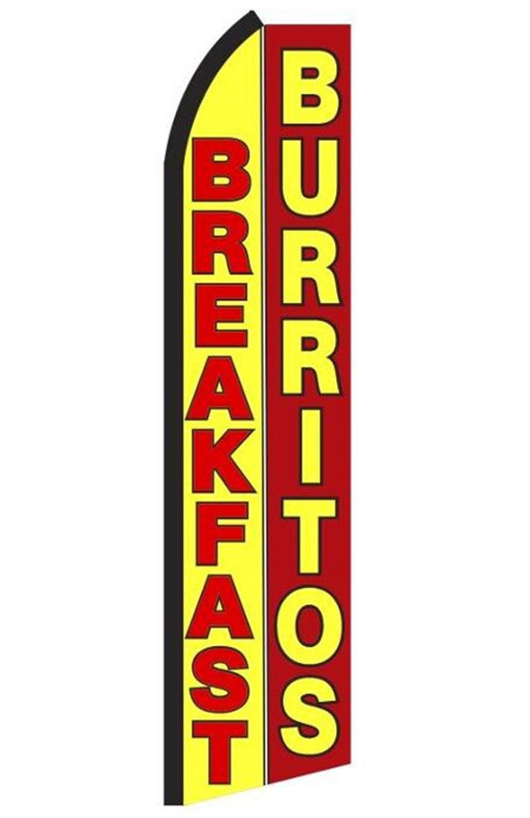 Breakfast Burritos swooper feather flag, design SK2