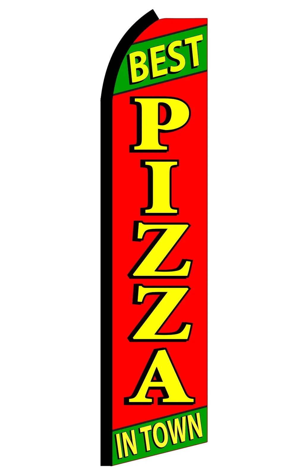 Best Pizza swooper feather flag, design SM6