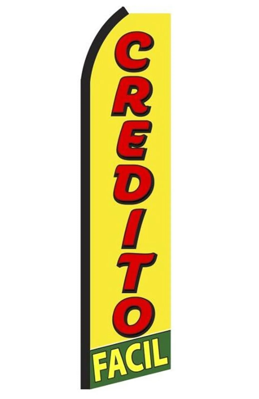 Credito Facil vertical swooper feather flag, RG2