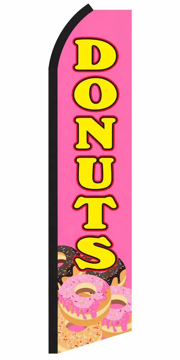 Donuts swooper feather flag, design RG9