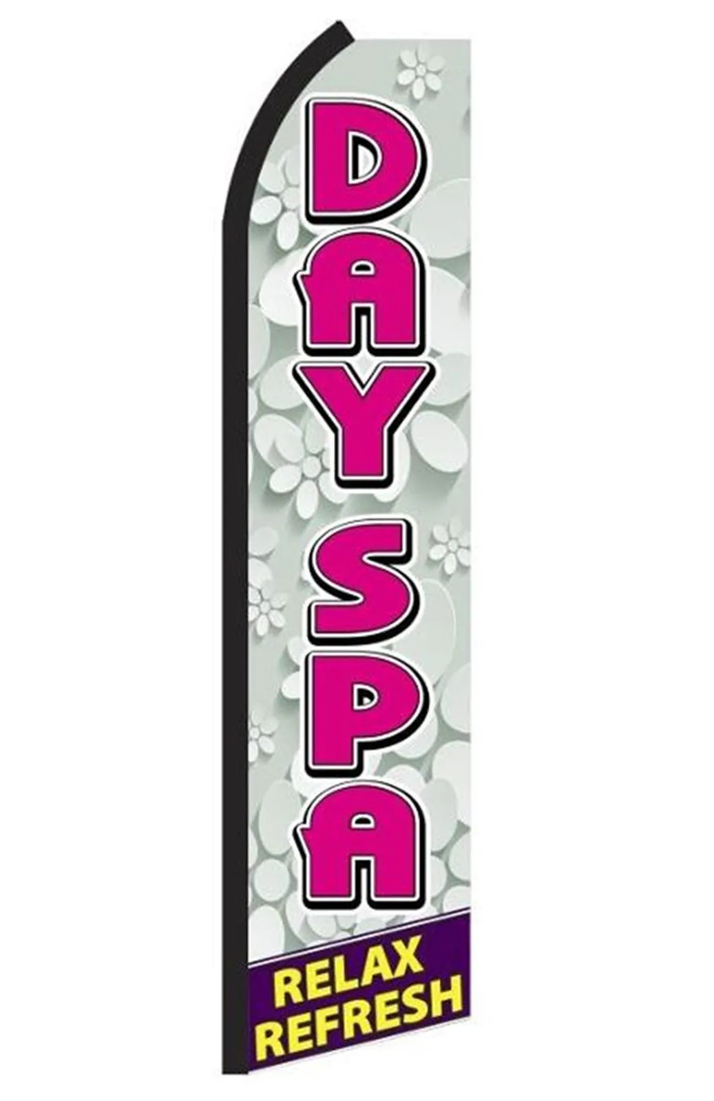 Day Spa swooper feather flag, design SG8