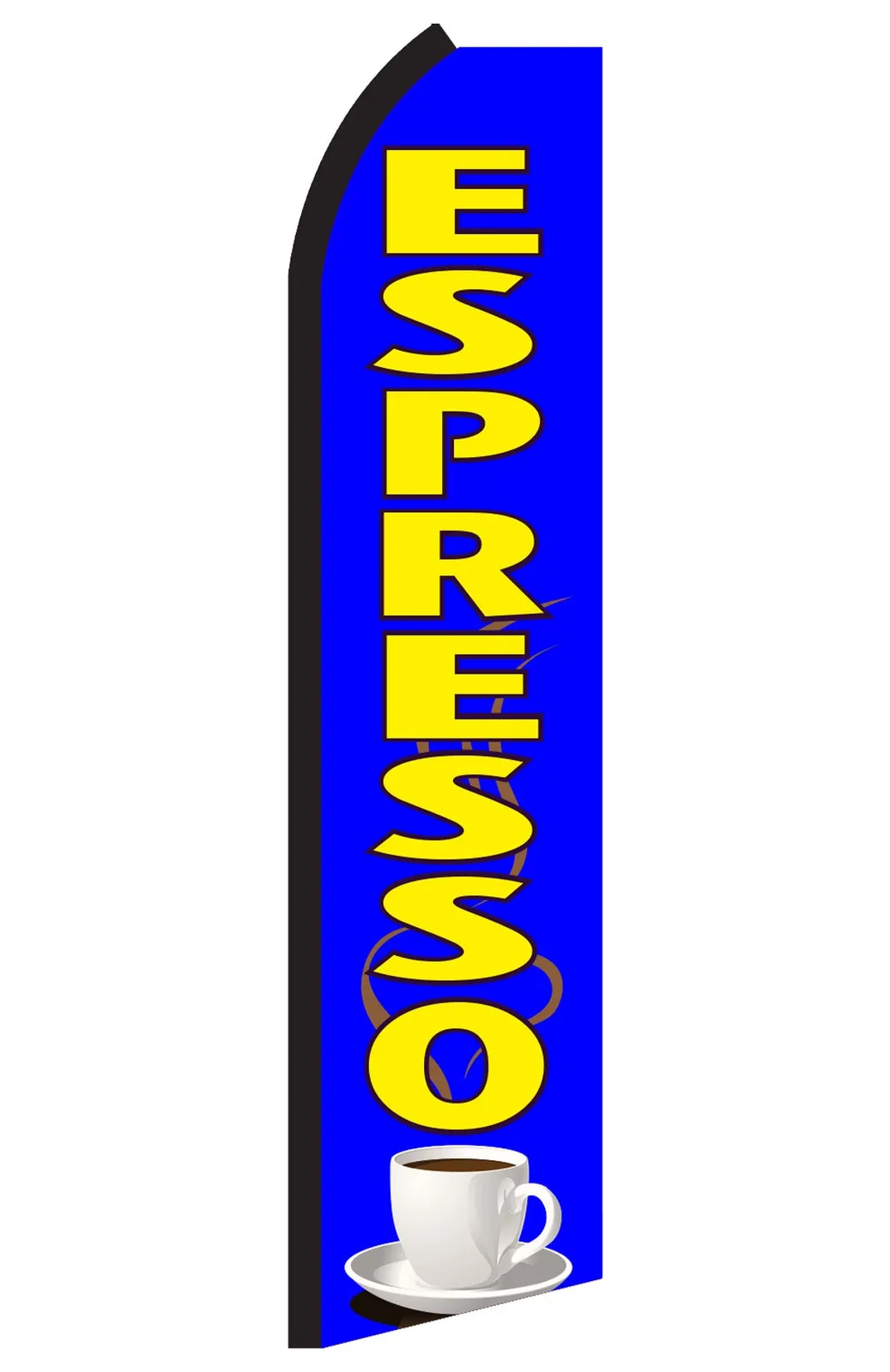 Espresso swooper feather flag, design RH5