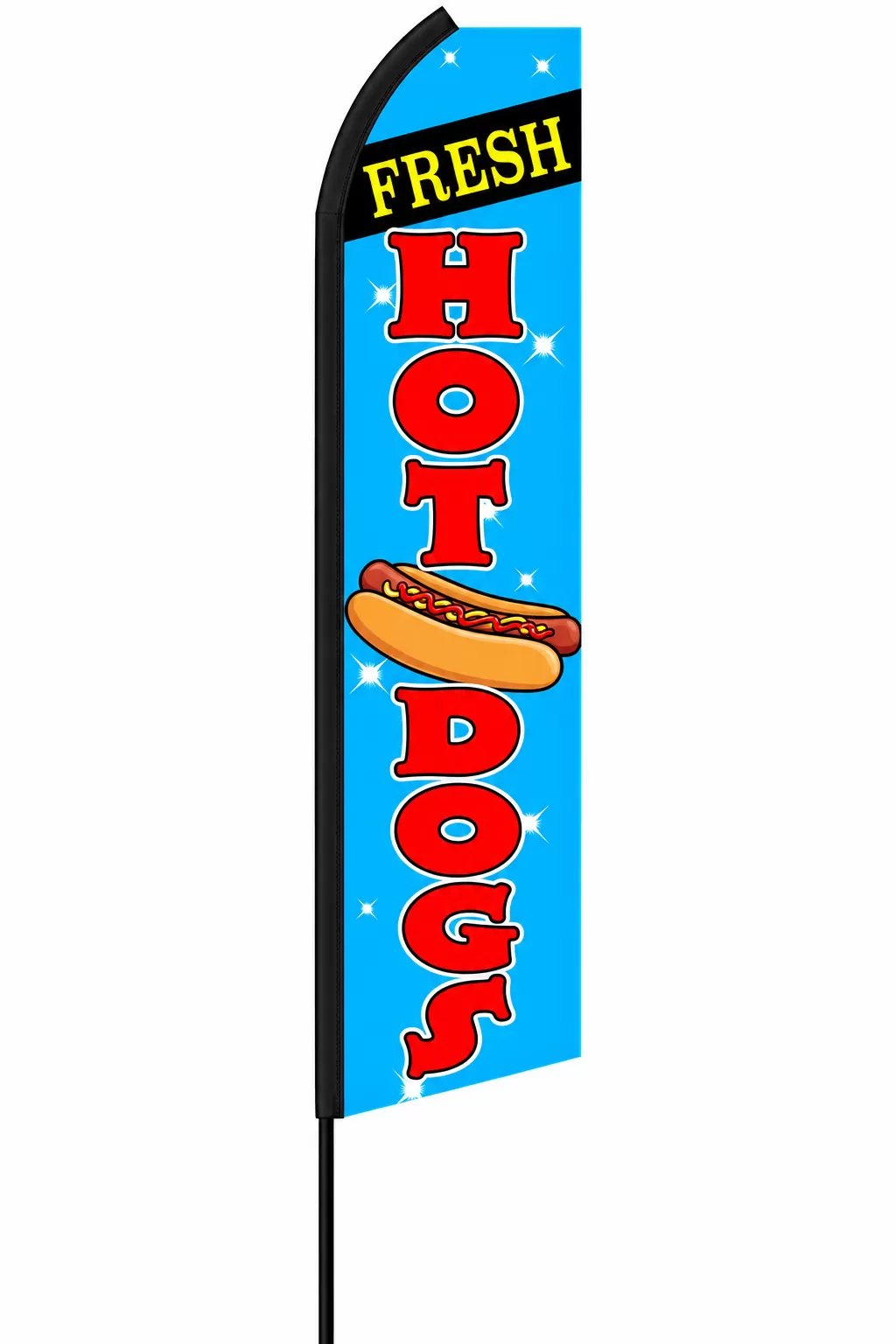Hot Dogs swooper feather flag, design RL8