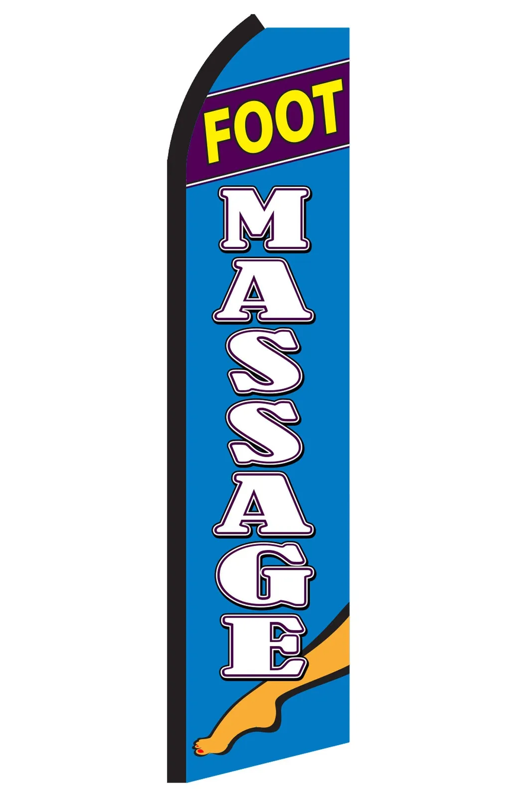 Foot Massage swooper feather flag, design SM8