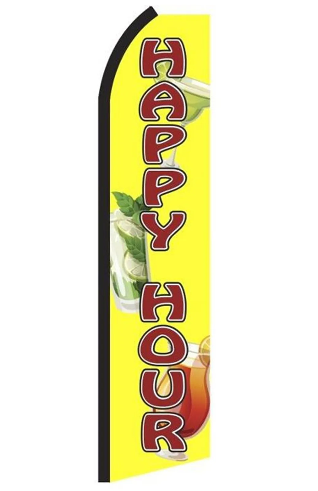 Happy Hour swooper feather flag, design RK0