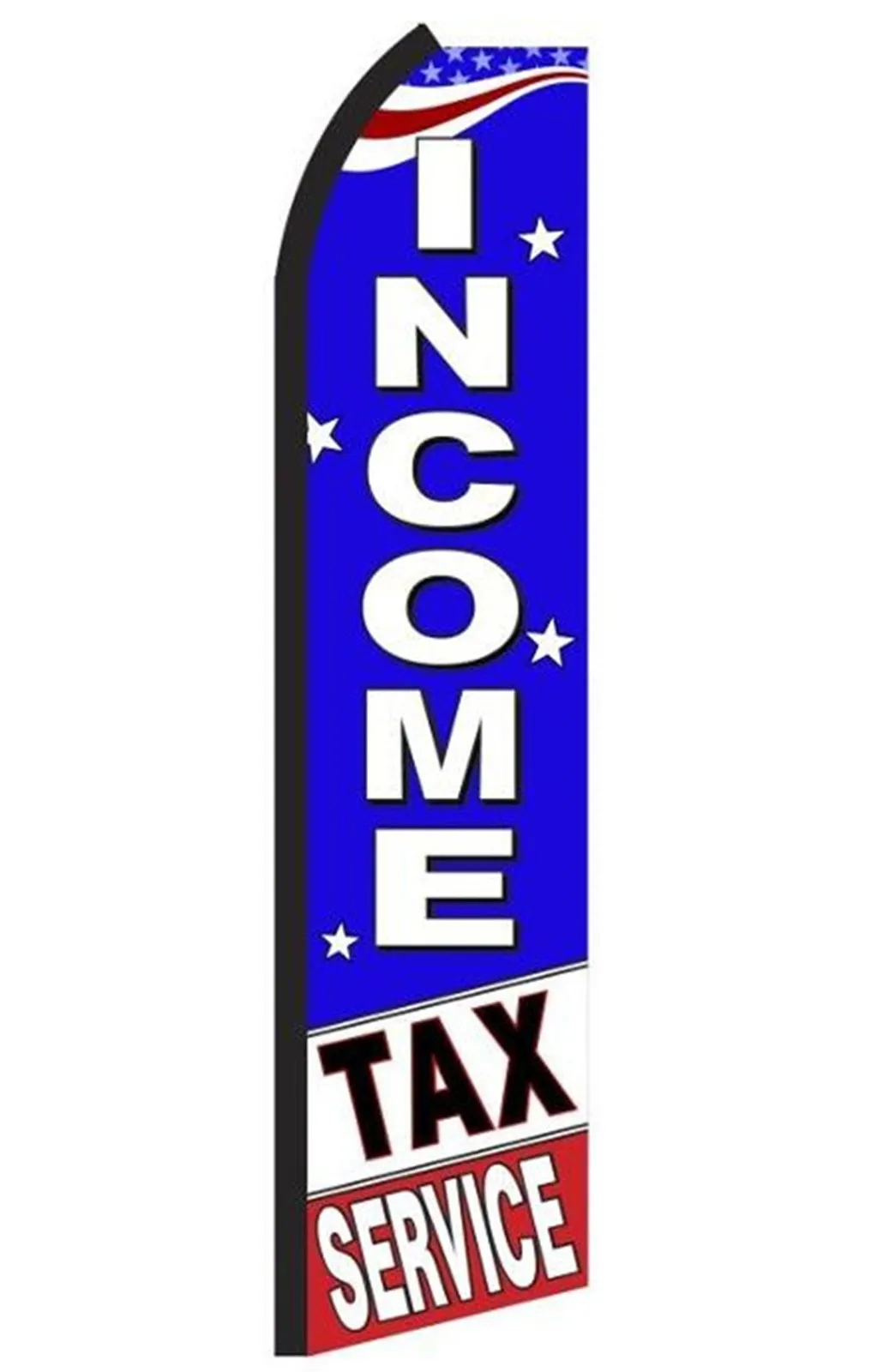 Income Tax Service swooper feather flag, design RL2