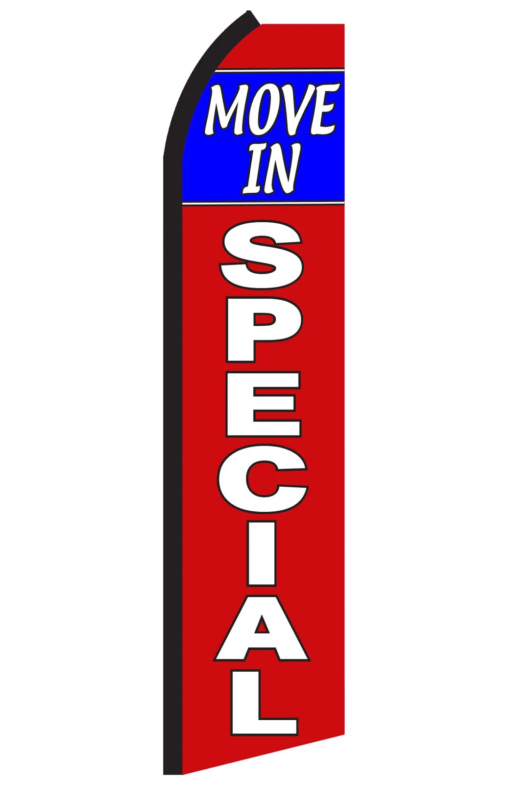 Move In Special swooper feather flag, design RN9