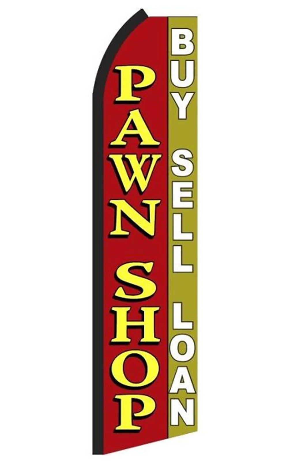 Pawn Shop Buy Sell Loan swooper feather flag, design SH2