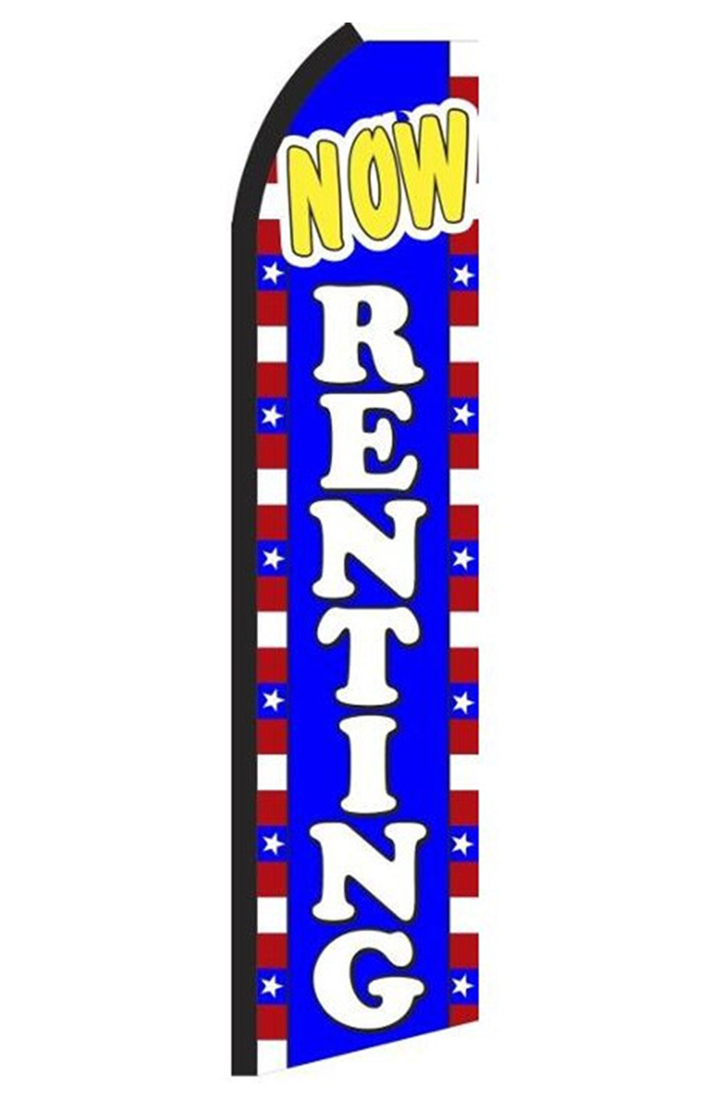 Now Renting vertical swooper feather flag, SJ8