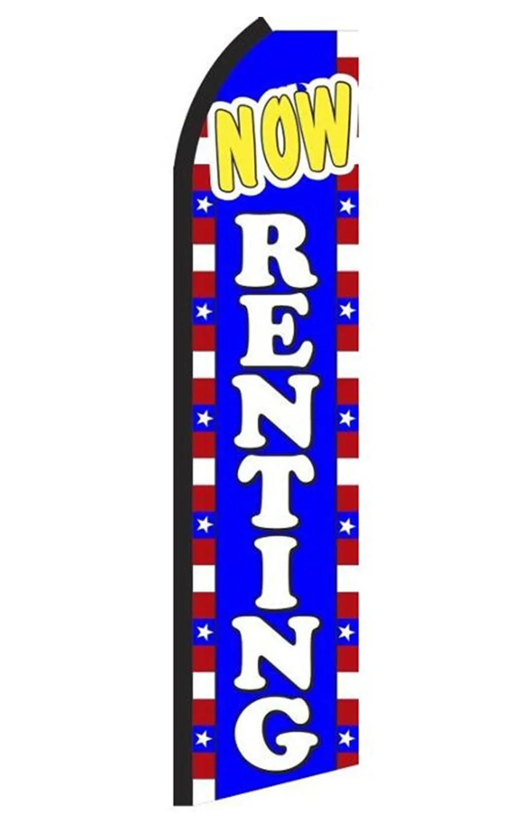 Now Renting vertical swooper feather flag, SJ8