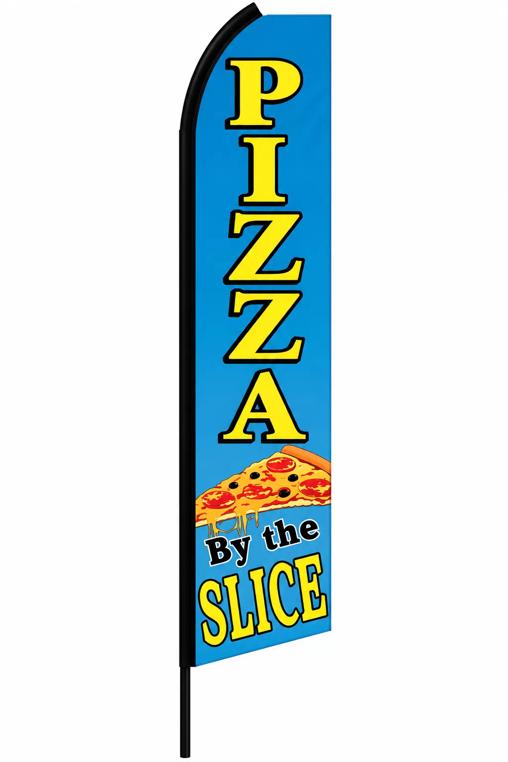 Pizza By The Slice swooper feather flag, design SM7