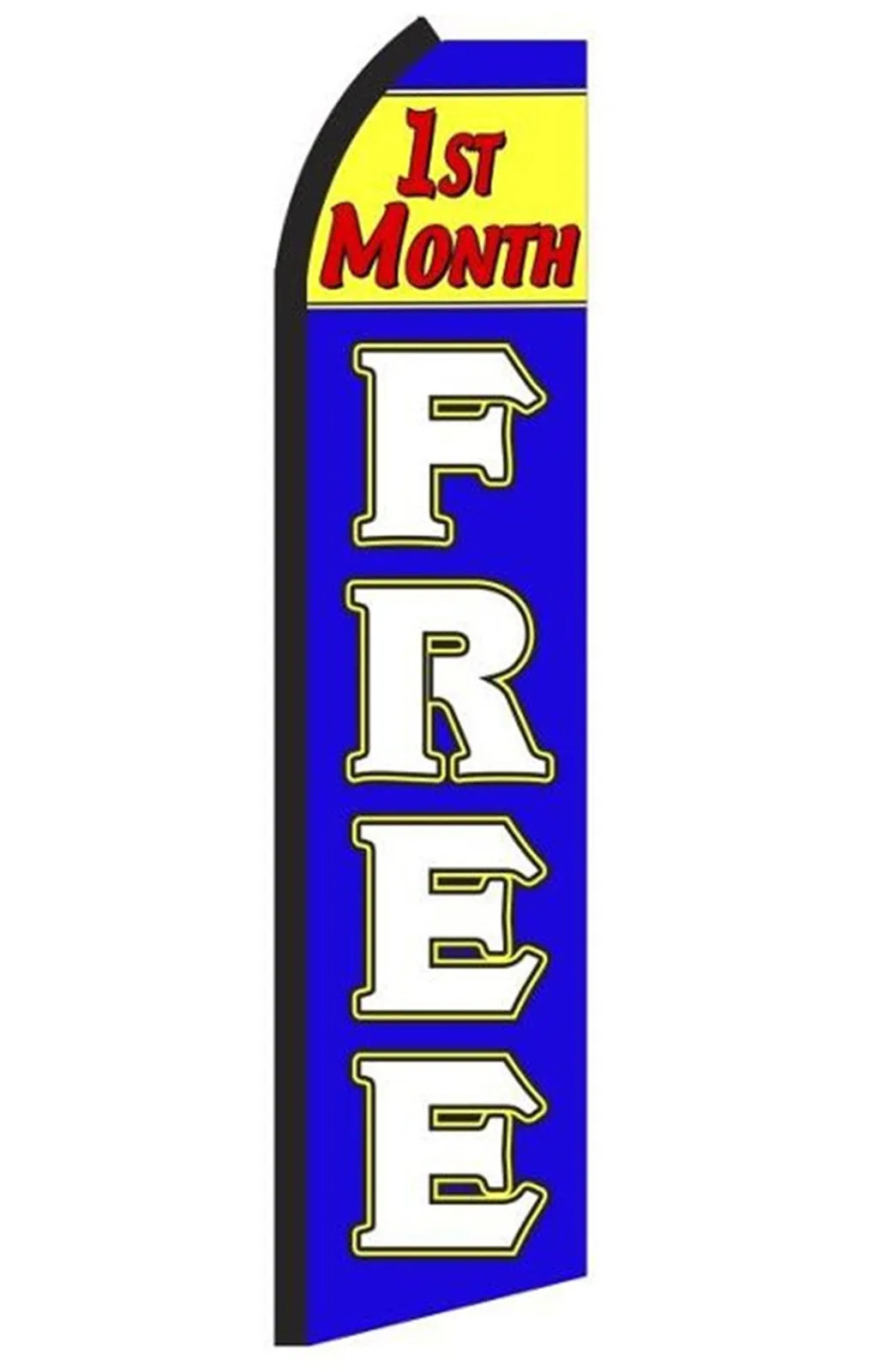 First Month Free swooper feather flag, design RA4