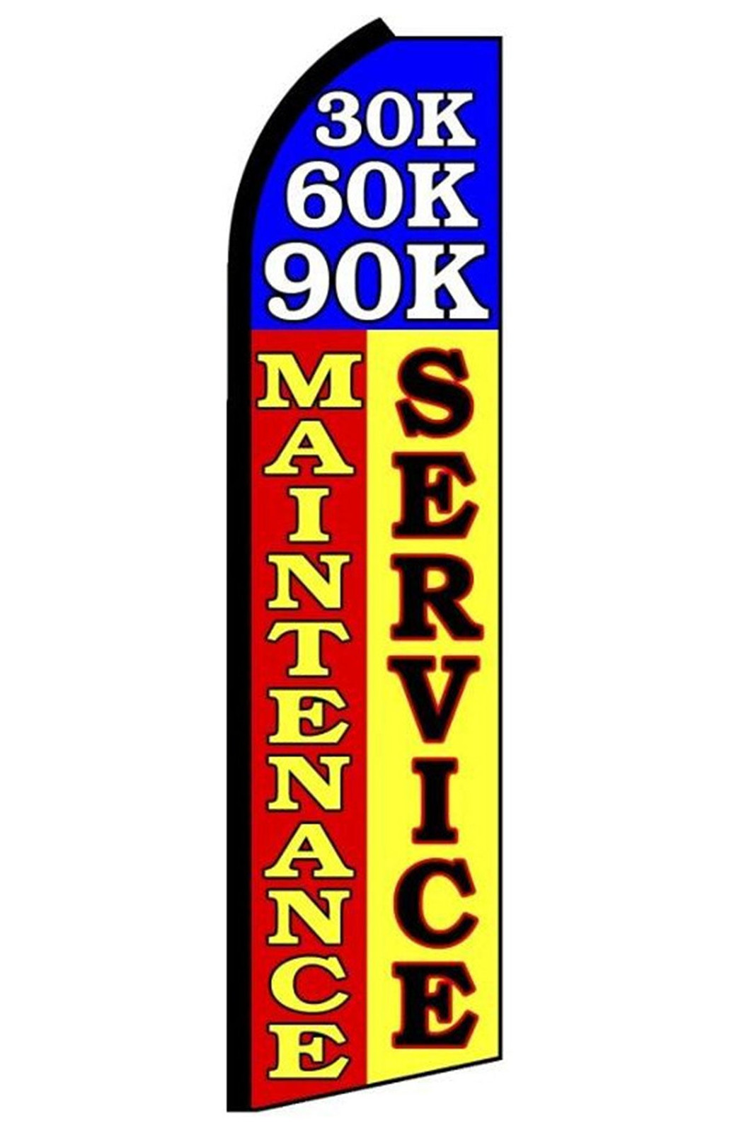 30K 60K 90K Service vertical swooper feather flag, RA6