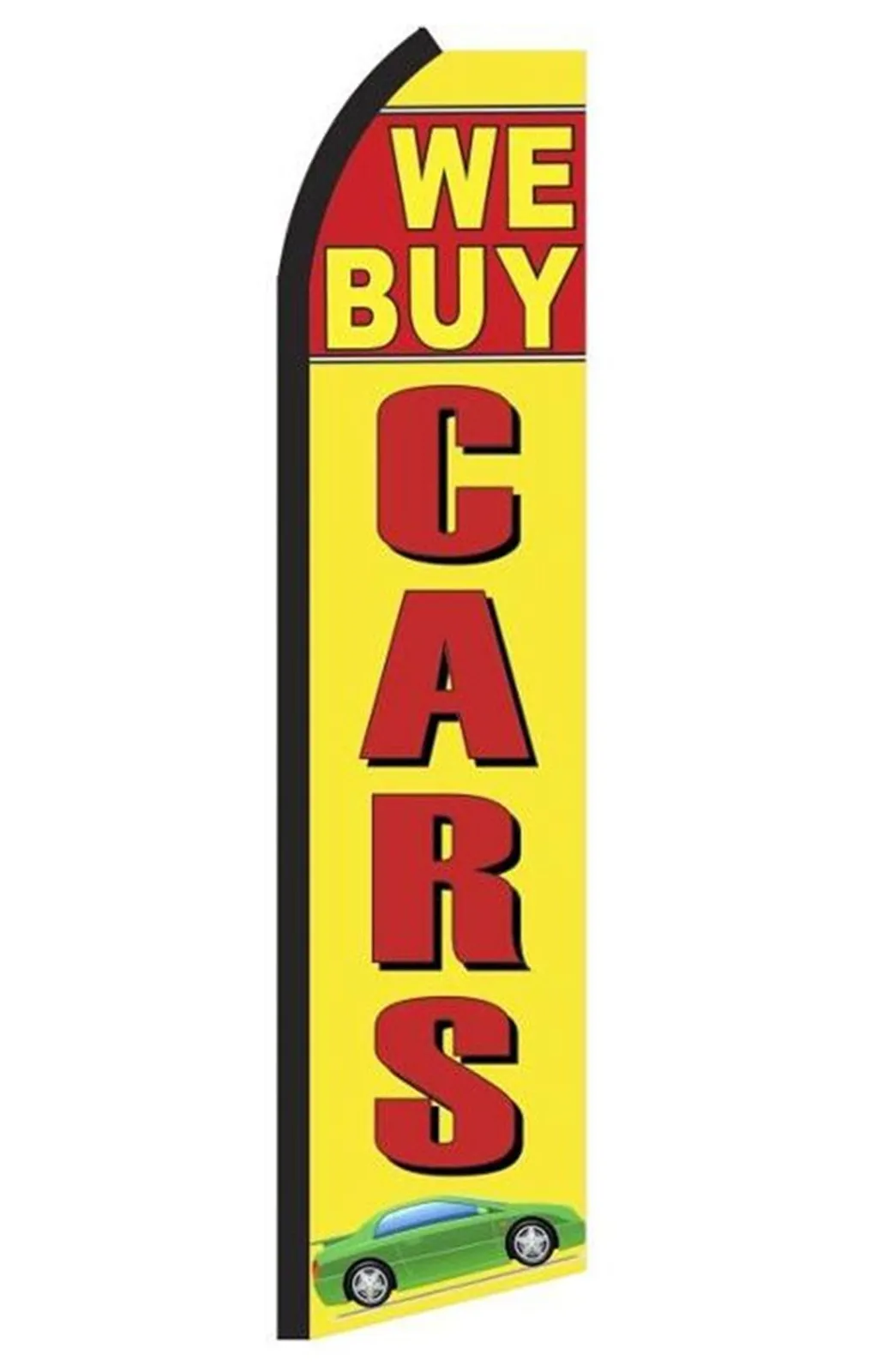 We Buy Cars vertical swooper feather flag, SA9