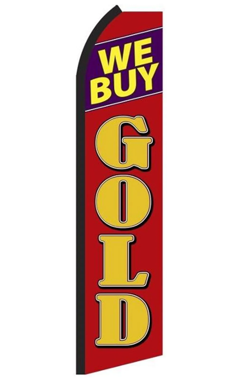 We Buy Gold swooper feather flag, design SB0