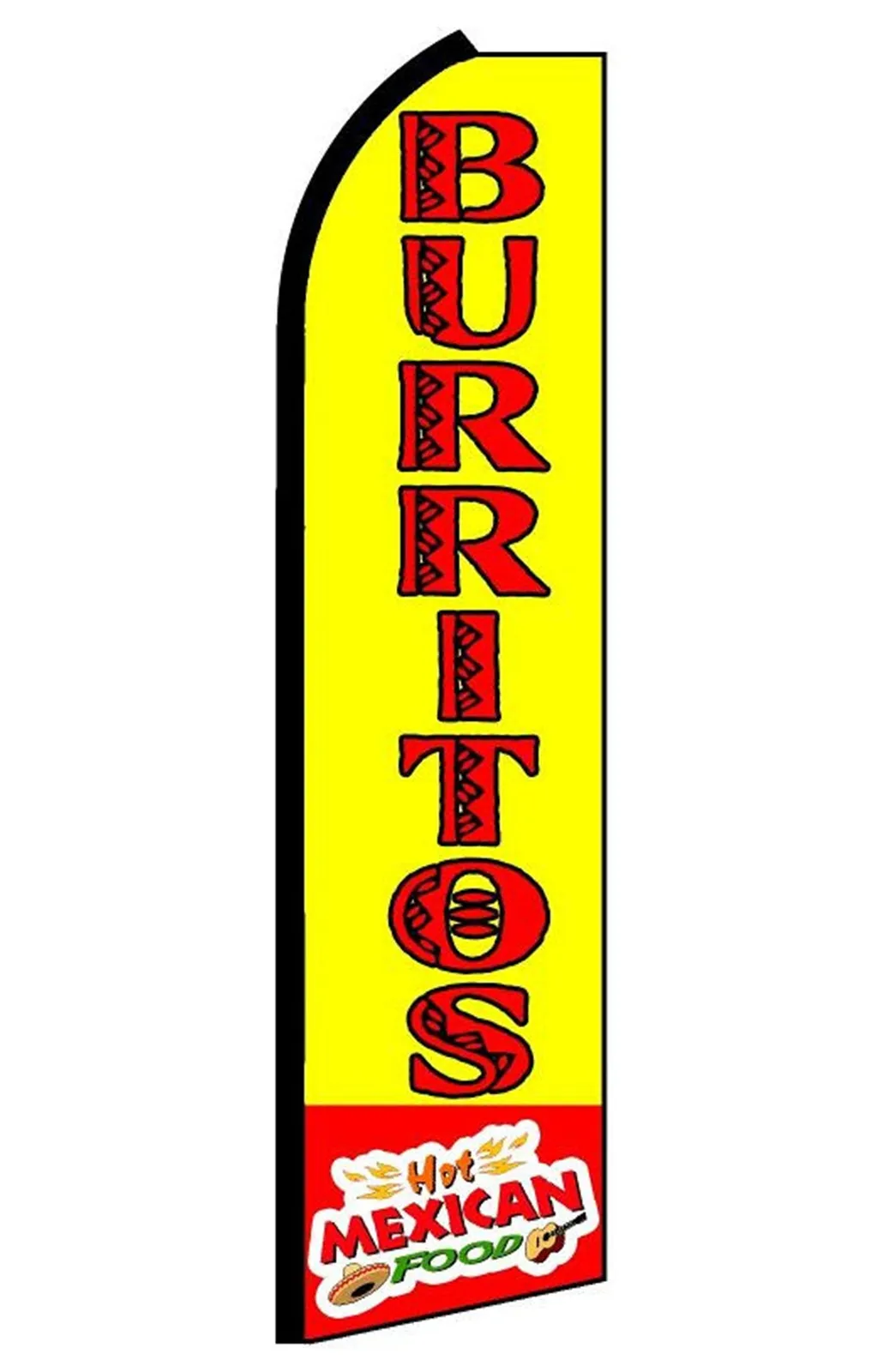 Burritos swooper feather flag, design 0187