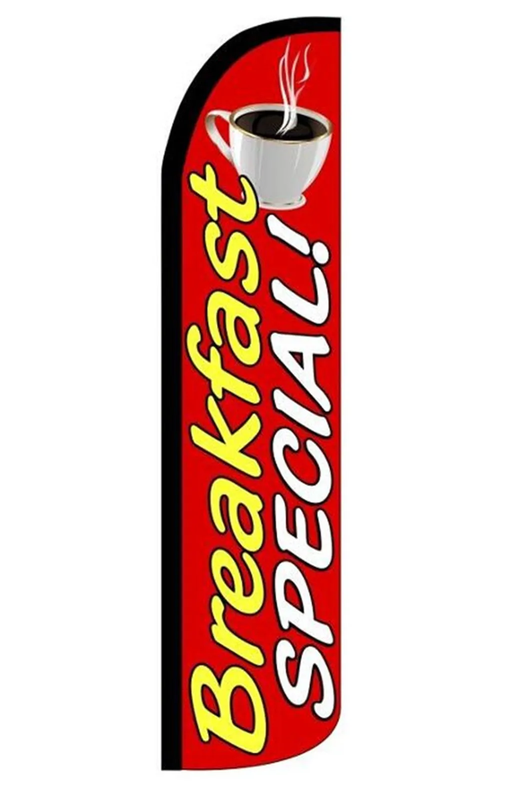 Breakfast Special windless feather flag, design AK003
