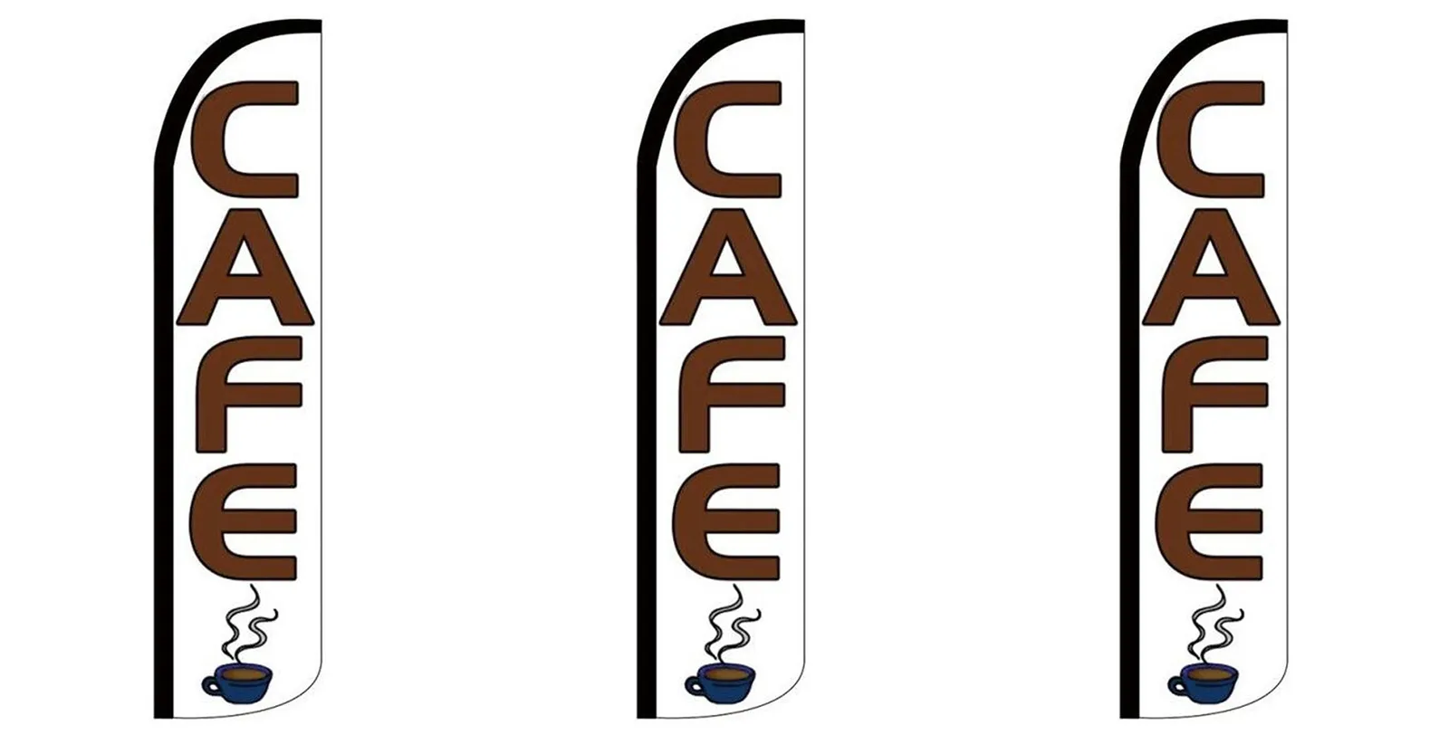 cafe windless feather flag #ak010