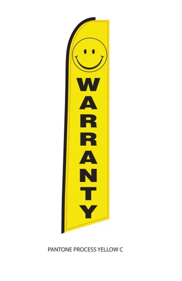 Warranty vertical swooper feather flag, EZ831