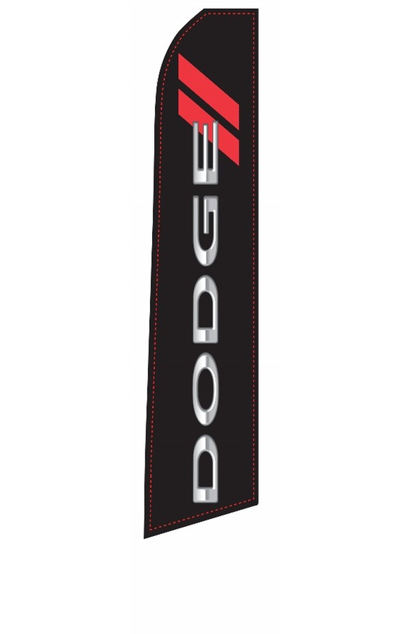 Dodge vertical swooper feather flag, EZ831