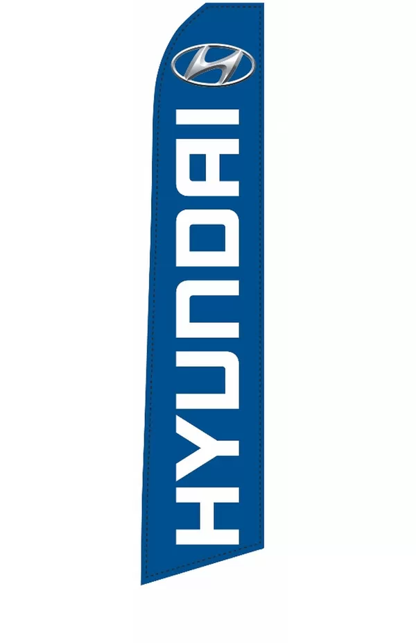 Hyundai vertical swooper feather flag, EZ831