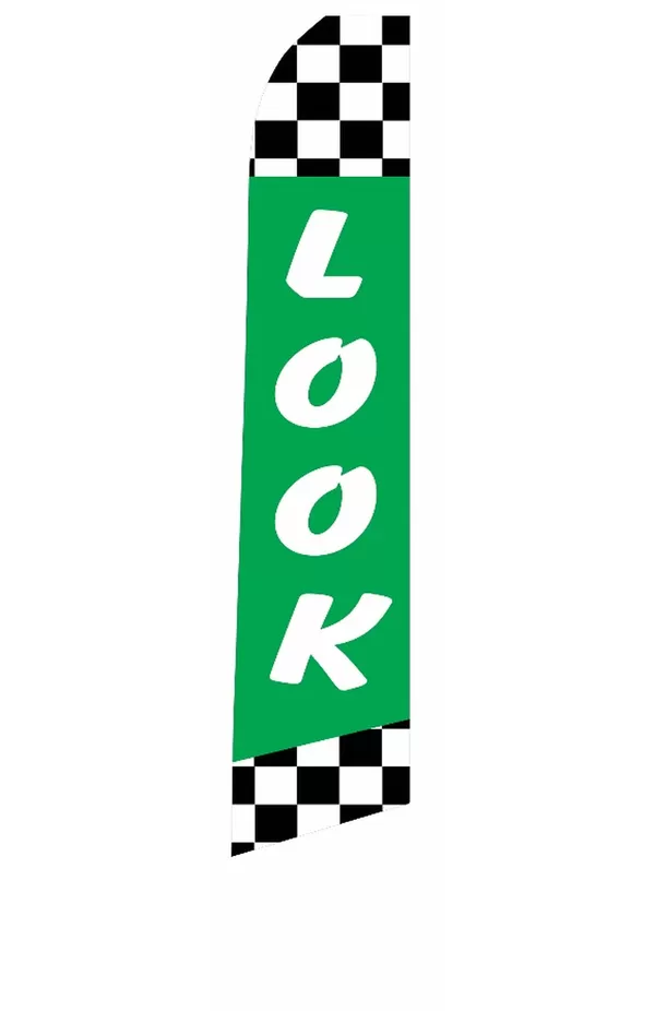 Look vertical swooper feather flag, EZ831