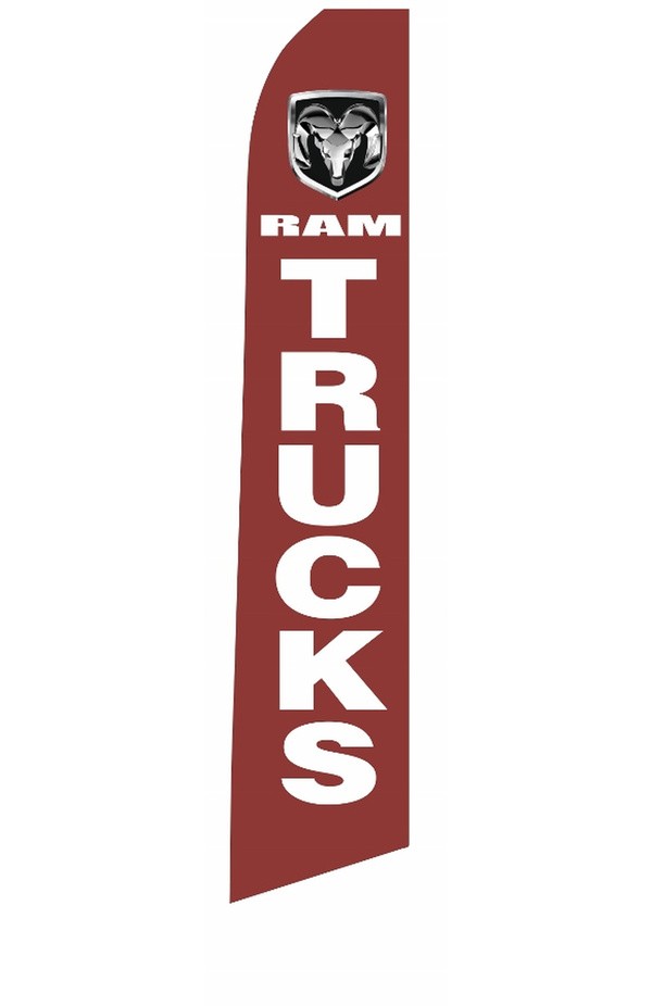 Dodge Ram Trucks vertical swooper feather flag, EZ831
