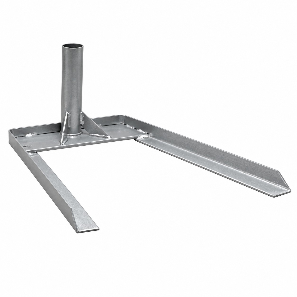 U-shaped metal tire base with an upright flagpole sleeve