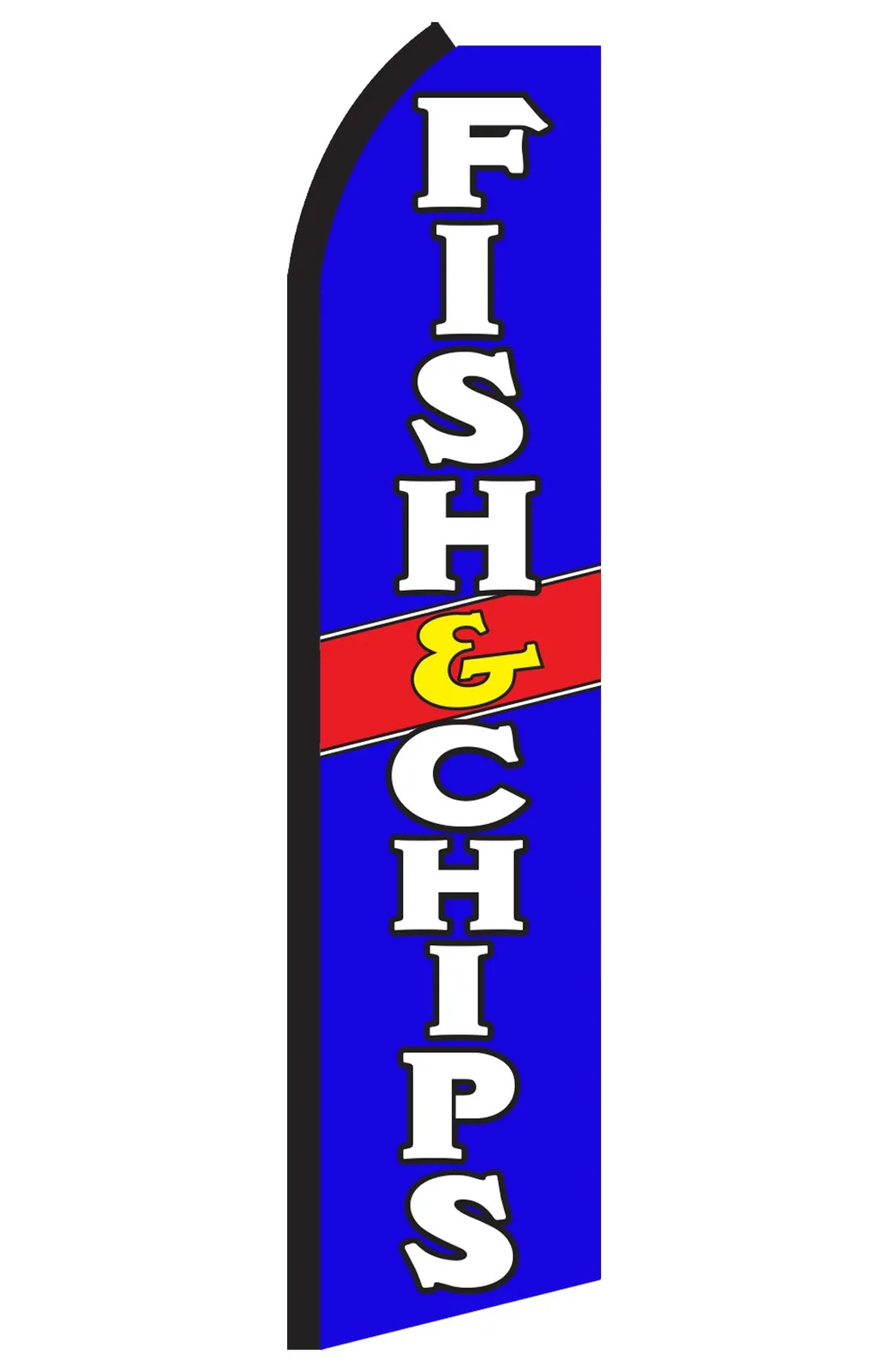 Fish And Chips Swooper Feather Flag #rh9