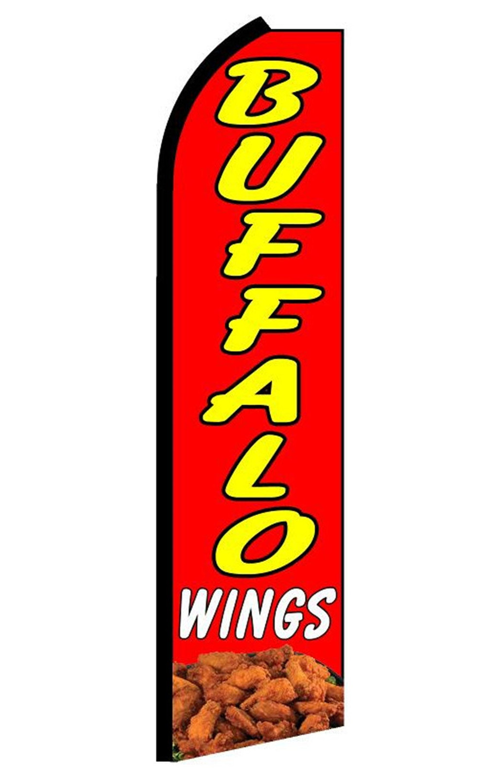 Buffalo Wings swooper feather flag, design 0184