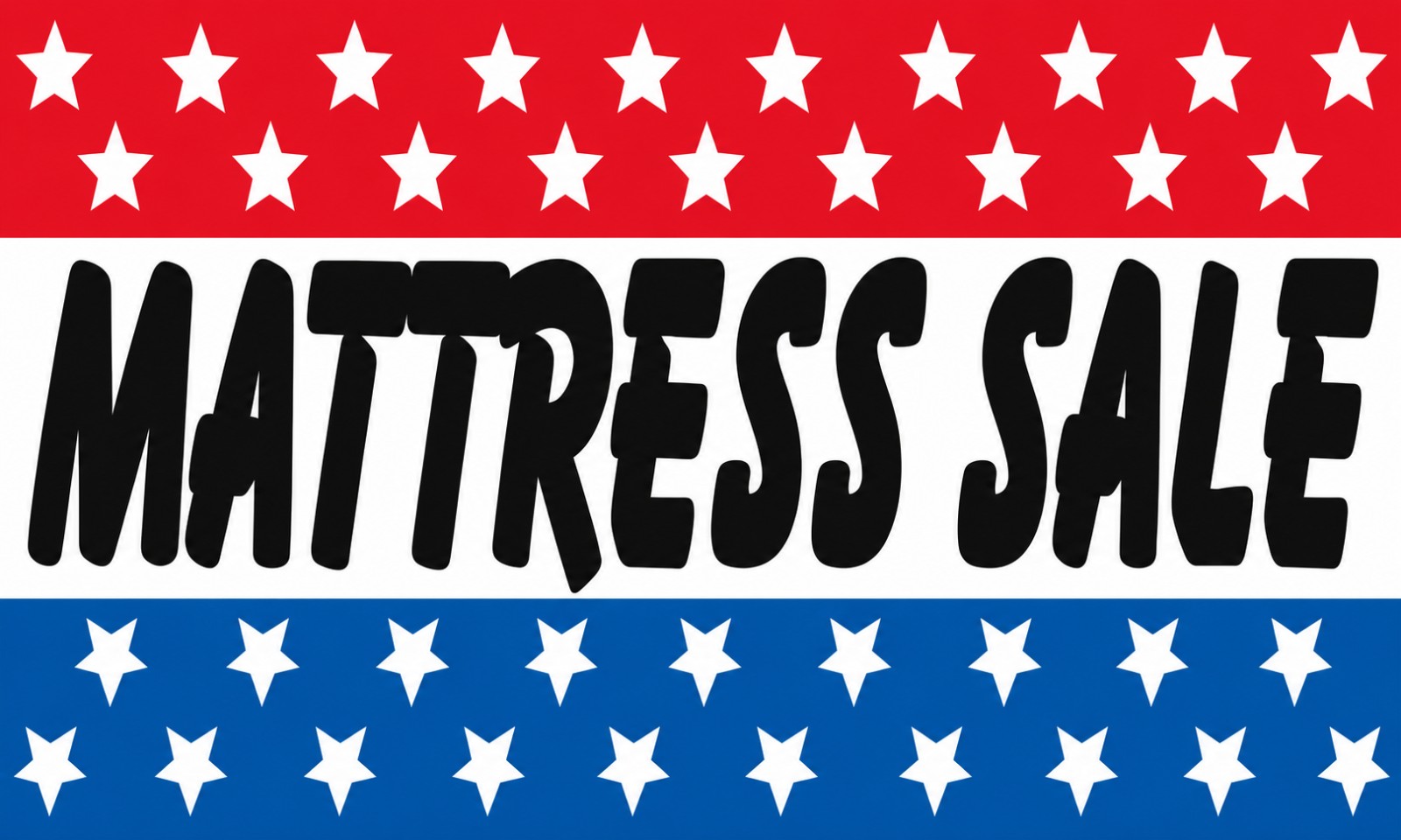 Rectangular 3x5 Mattress Sale flag, style 317R, with two hanging grommets