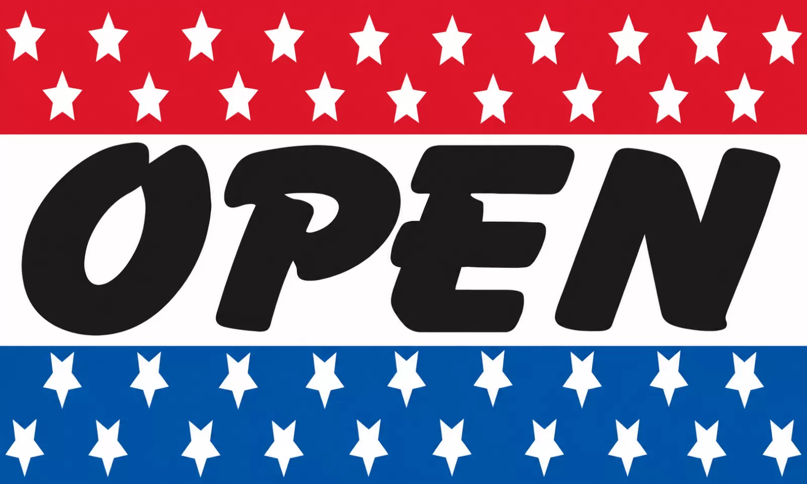 Rectangular 3x5 Open message flag with two hanging grommets, style 318R