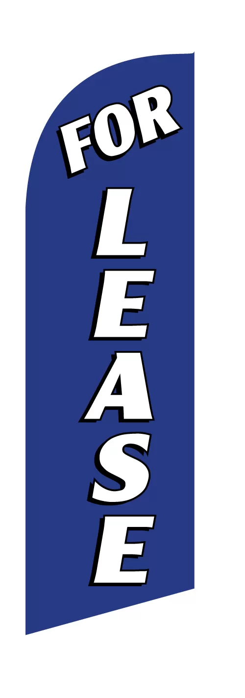 For Lease FlagKit Includes Flag, Flagpole, & Ground-spike blue #sre-9018
