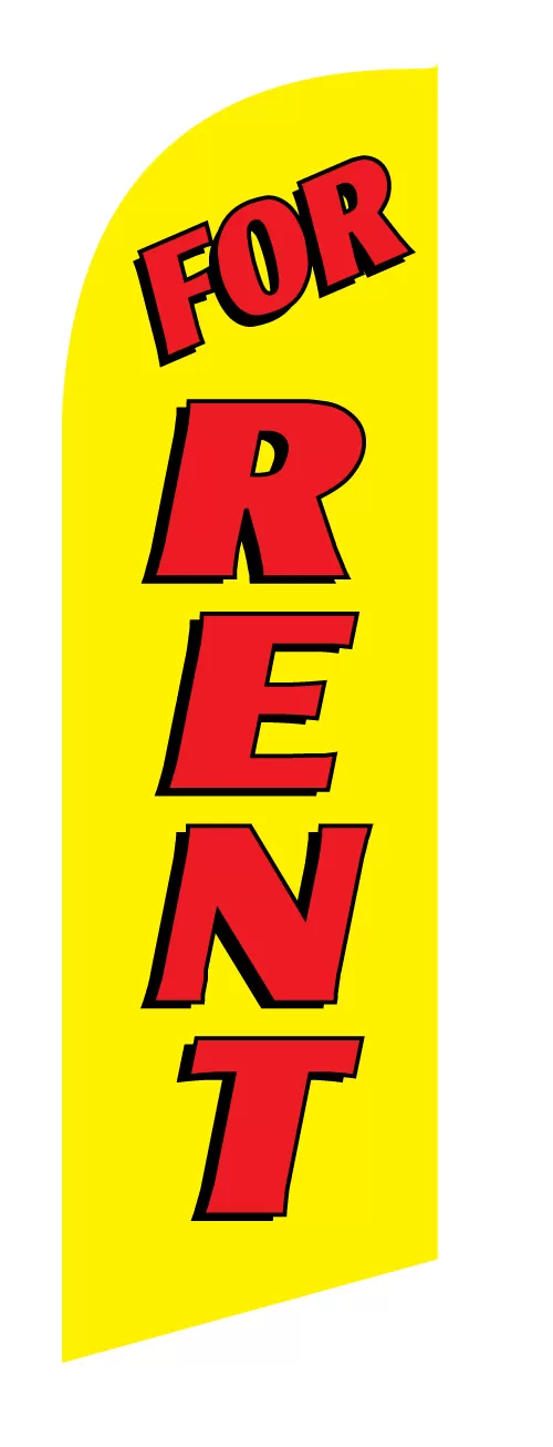 For Rent FlagKit Includes Flag, Flagpole, & Ground-spike yellow #sre-9017